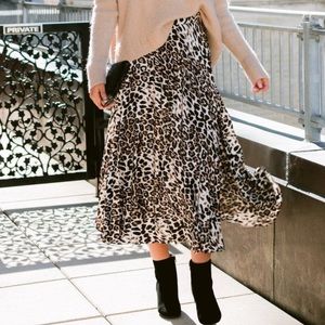 Do + Be Leopard Midi Skirt